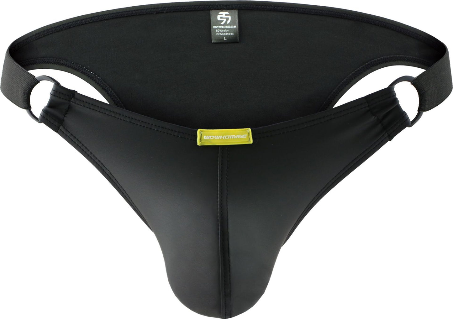 Men's Underwear Leather Triangle Low Waist Double Buckle
