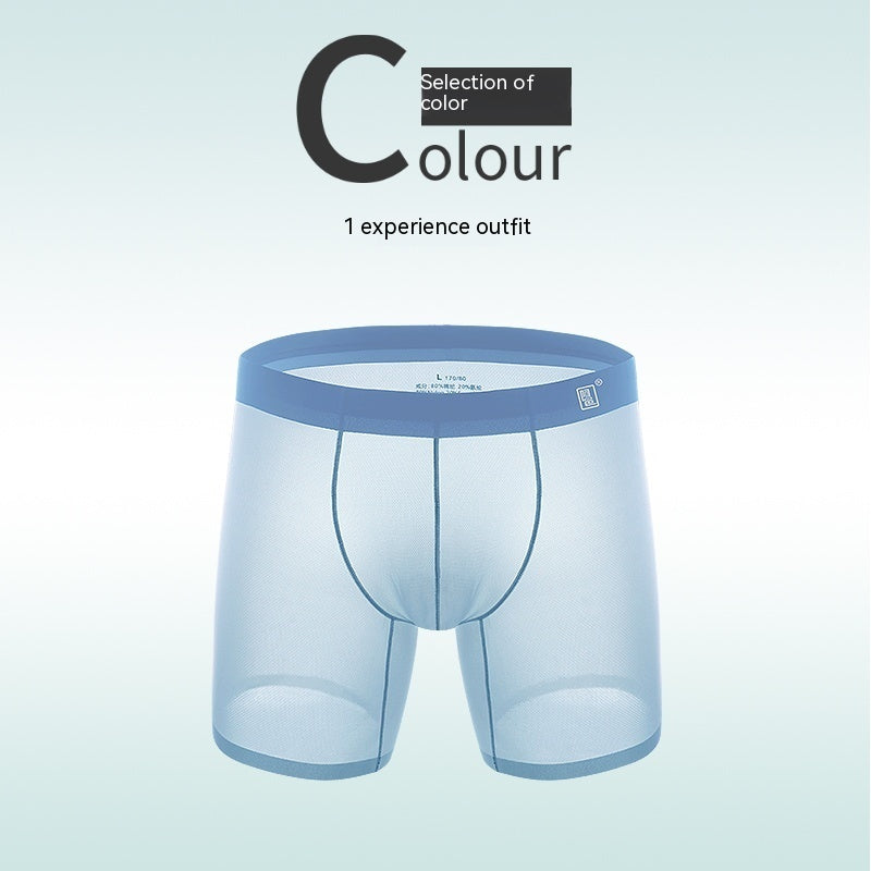 Ice Silk Lengthened Anti Wear Legs Men's Underwear