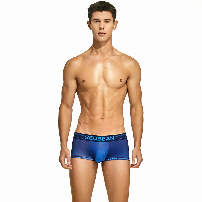 Underwear Low Waist Sexy U Convex Men's Boxers Fashion Printed Boxer Briefs