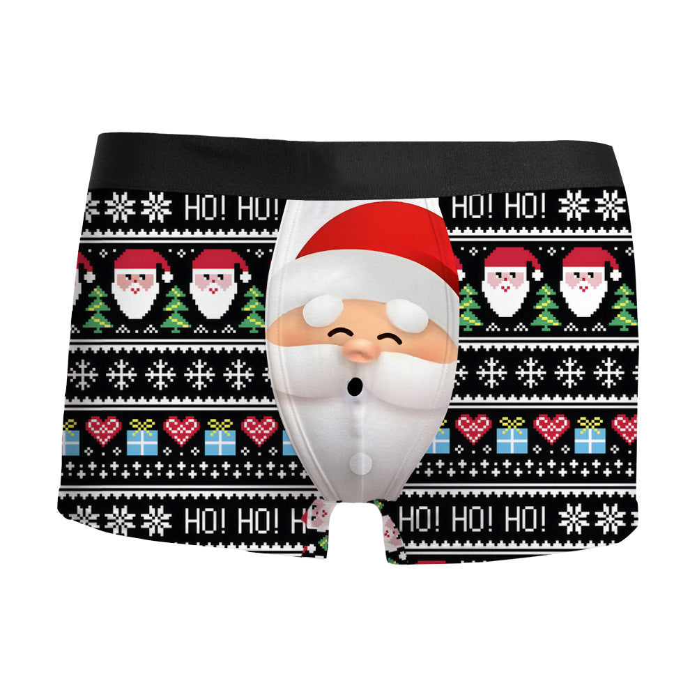Christmas 3D Printed Men's Underwear Breathable