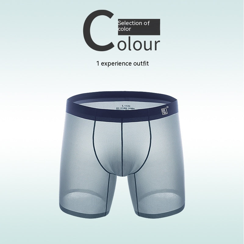 Ice Silk Lengthened Anti Wear Legs Men's Underwear
