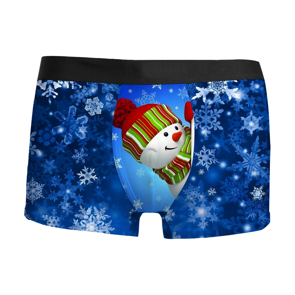 Christmas 3D Printed Men's Underwear Breathable