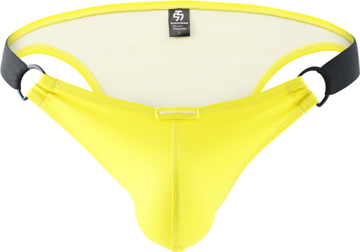 Men's Underwear Leather Triangle Low Waist Double Buckle