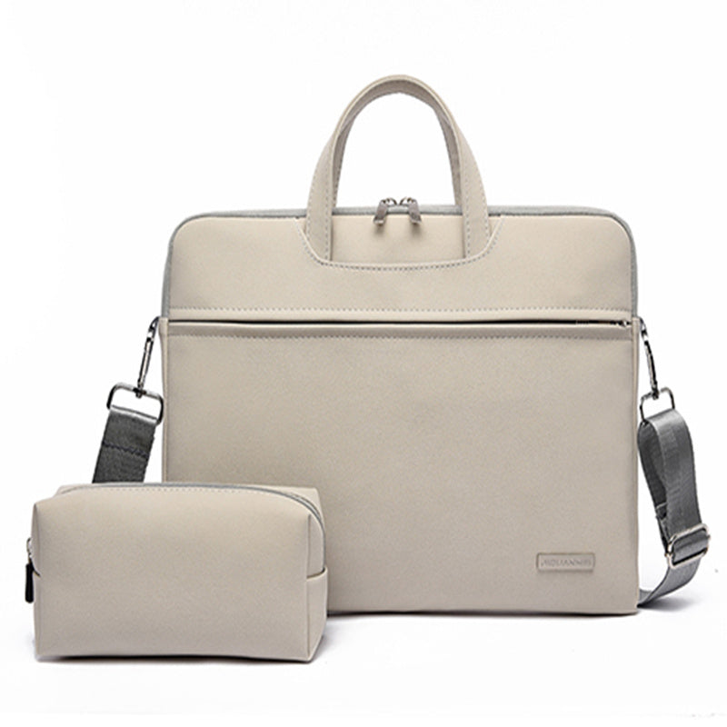 Sac pour ordinateur portable en cuir PU pour femmes, mallette de transport pour ordinateur portable, pour MacBook Air 13.3, 14, 15.6 pouces, sac à main pour hommes, sac à bandoulière pour souris.