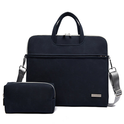 Sac pour ordinateur portable en cuir PU pour femmes, mallette de transport pour ordinateur portable, pour MacBook Air 13.3, 14, 15.6 pouces, sac à main pour hommes, sac à bandoulière pour souris.