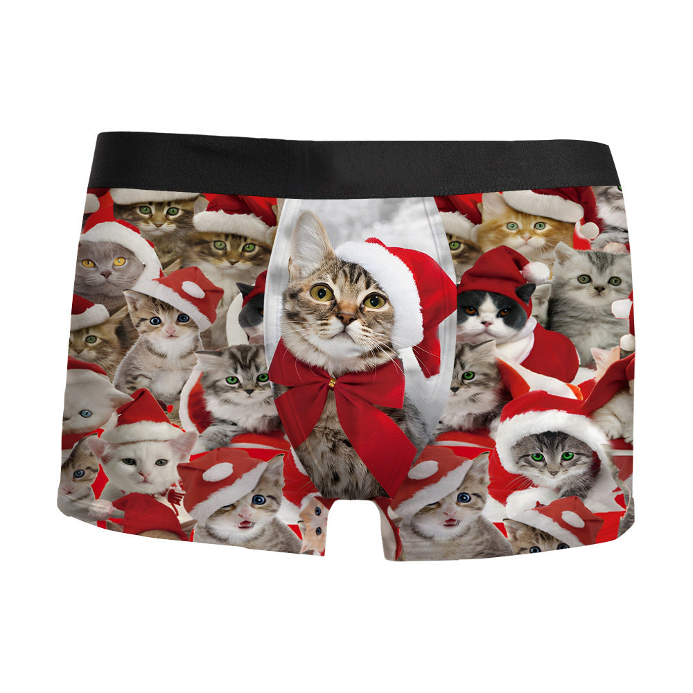 Christmas 3D Printed Men's Underwear Breathable