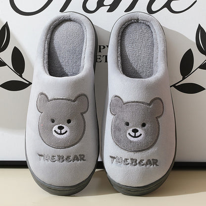 Cotton Slippers For Women In Autumn And Winter, Thick Soled And Warm At Home, Dormitory Slippers For Men