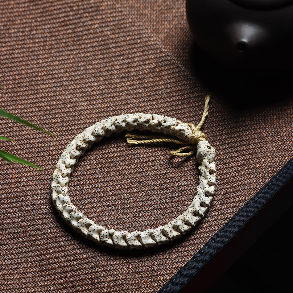 Bracelet sculpté en os de serpent de Bodhi Xingyue de l'écologie originale de Hainan