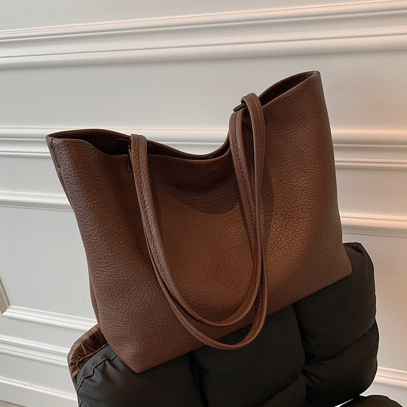 All-match Casual Soft Leather Large Capacity Shoulder Bag