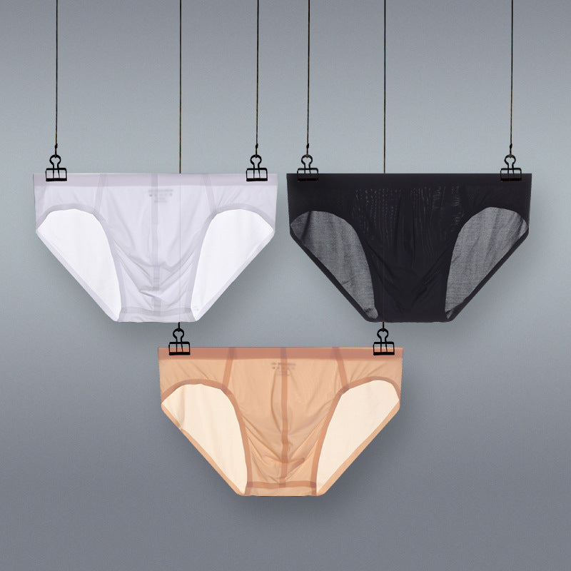 Men's Breathable Briefs Seamless Color Underwear