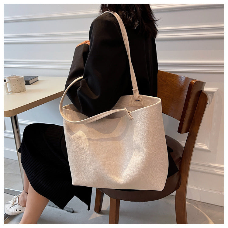 All-match Casual Soft Leather Large Capacity Shoulder Bag