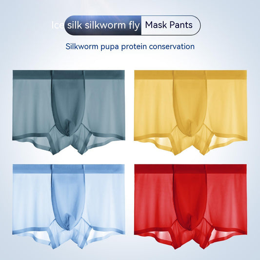 Summer Men's Ultra-thin Seamless Ice Silk Underwear